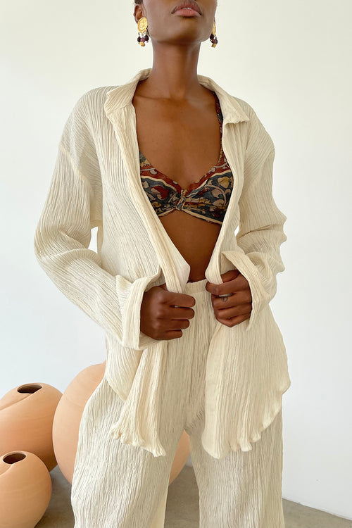 Savannah Morrow KAI BLOUSE — CREAM