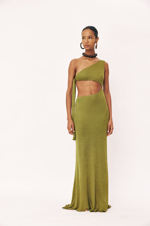 savannah morrow PALMA DRESS - FERN
