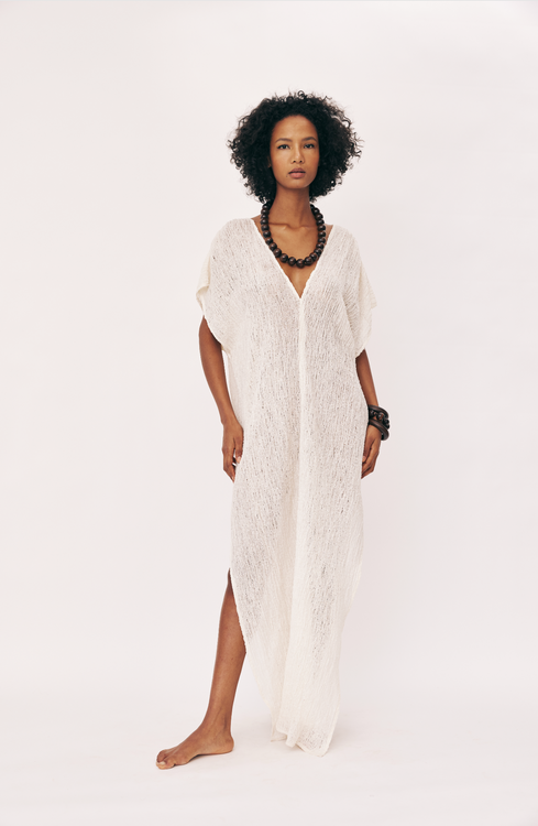 Savannah Morrow PLUMERIA DRESS IVORY