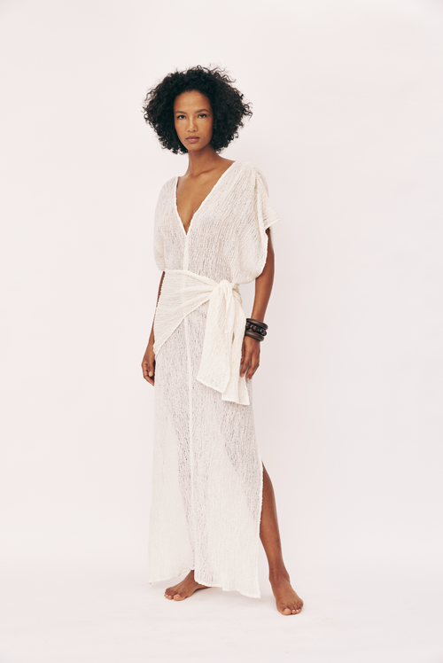 Savannah Morrow PLUMERIA DRESS IVORY