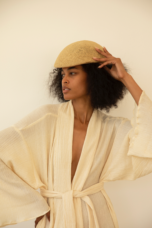 savannah Morrow RUMBA ROBE — CREAM