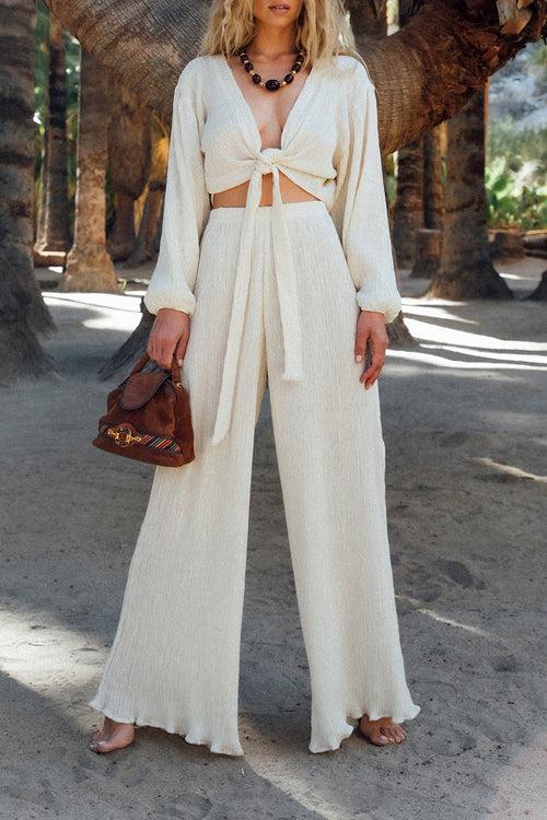 savannah morrow TAYEN PANT —CREAM