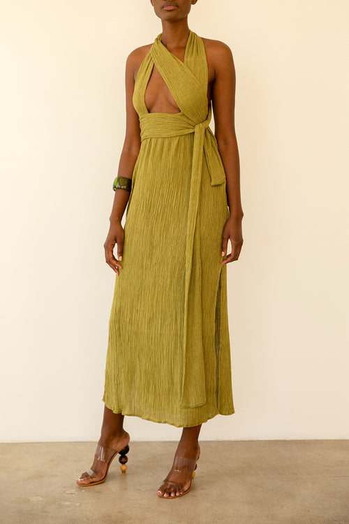 savannah morrow VERITA DRESS — AGAVE