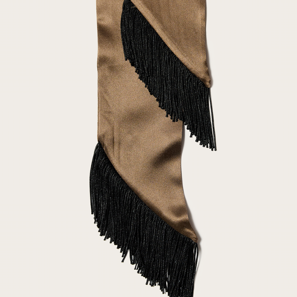 Savas Solid Silk Scarf Champagne