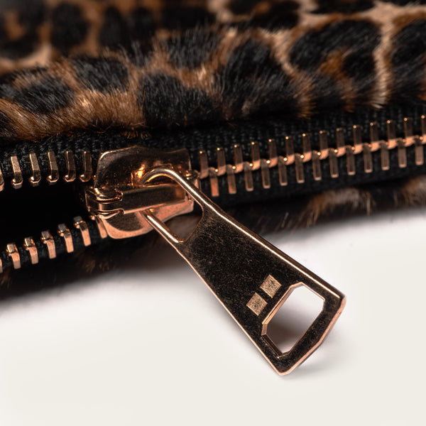 Savas The 7” Pouch Cheetah Print Hair Calf