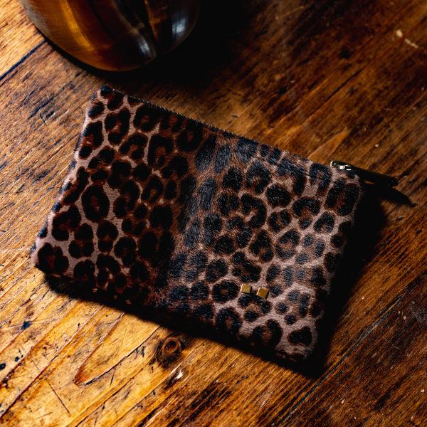 Savas The 7” Pouch Cheetah Print Hair Calf