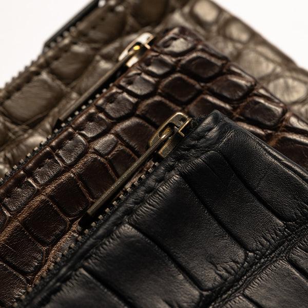 Savas The Alligator Zipper Pouch Black