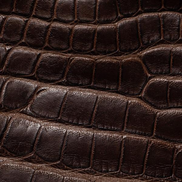 Savas The Alligator Zipper Pouch Brown