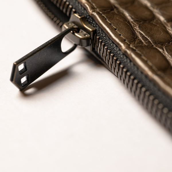 Savas The Alligator Zipper Pouch Olive