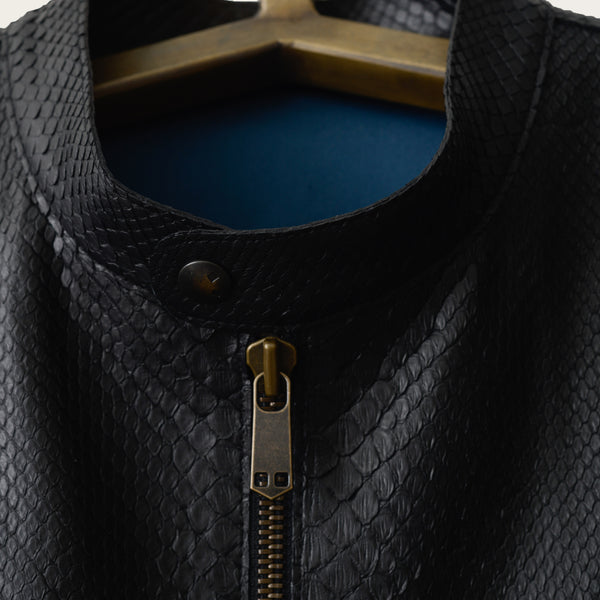 Savas The Crest Cafe Jacket Black Python