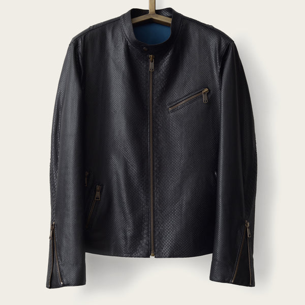 savas The Crest Cafe Jacket Black Python