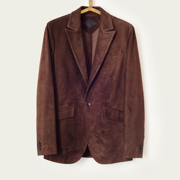 savas The Nichols Jacket Hickory Calf Suede