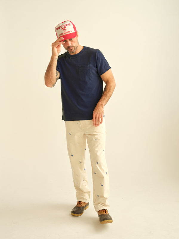 save khaki united American Jersey SS Pocket Tee Black