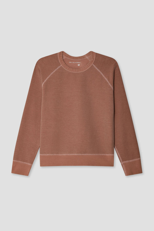 Save Khaki United American Twill Back Terry Crew Reversible Sweat Shirt Mocha