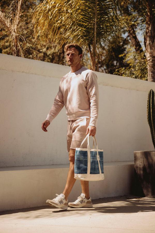 Save Khaki United American Twill Back Terry Utility Sweat Shorts Salt