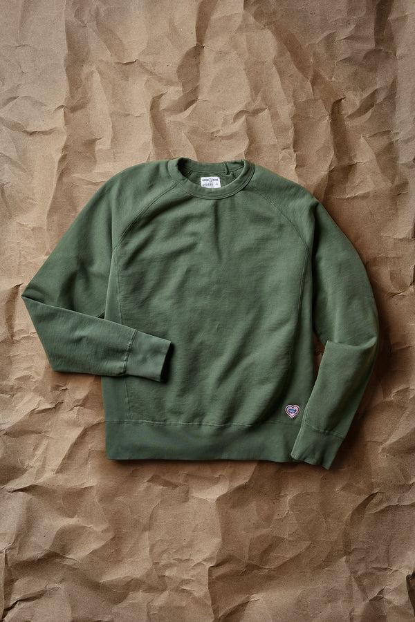 Save Khaki United American Twill Terry Crew Neck W/ Double Layer Side Panel Navy