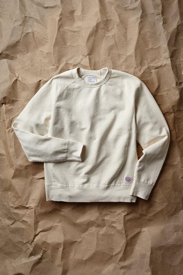 Save Khaki United American Twill Terry Crew Neck W/ Double Layer Side Panel Natural