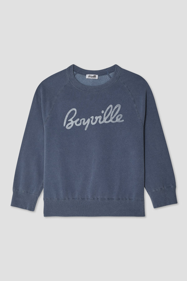 Save Khaki United Boyville Logo 3/4 Sleeve Sweatshirt Petrol