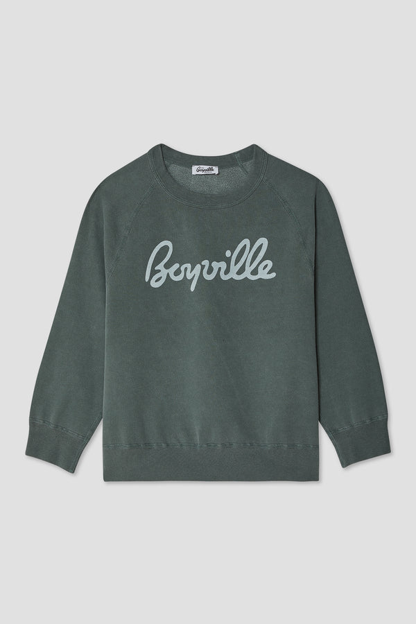Save Khaki United Boyville Logo 3/4 Sleeve Sweatshirt Petrol