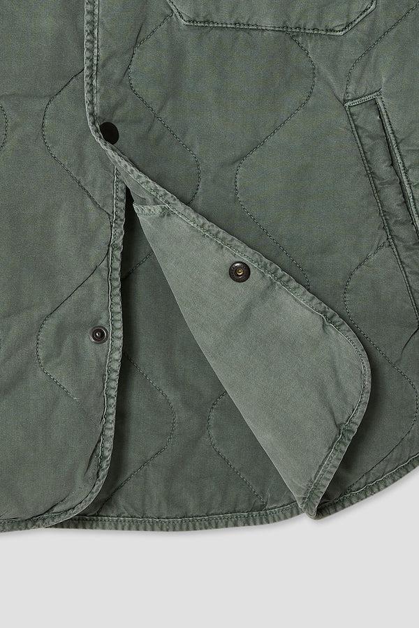 Save Khaki United Flight Quilted Shirt Jacket Black