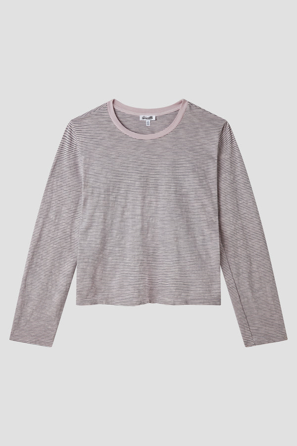 Save Khaki United Long Sleeve Thin Stripe Boy Tee Lilac