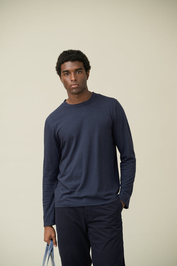 Save Khaki United LS Lounge Tee Organic Cotton Hemp Rye Grass