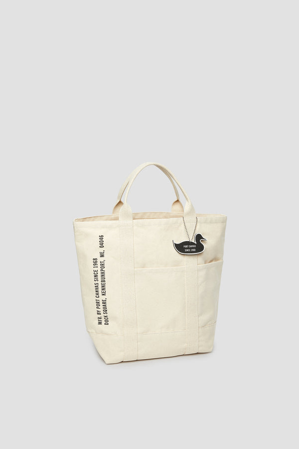 save khaki united Port Canvas Double Utility Tote Natural