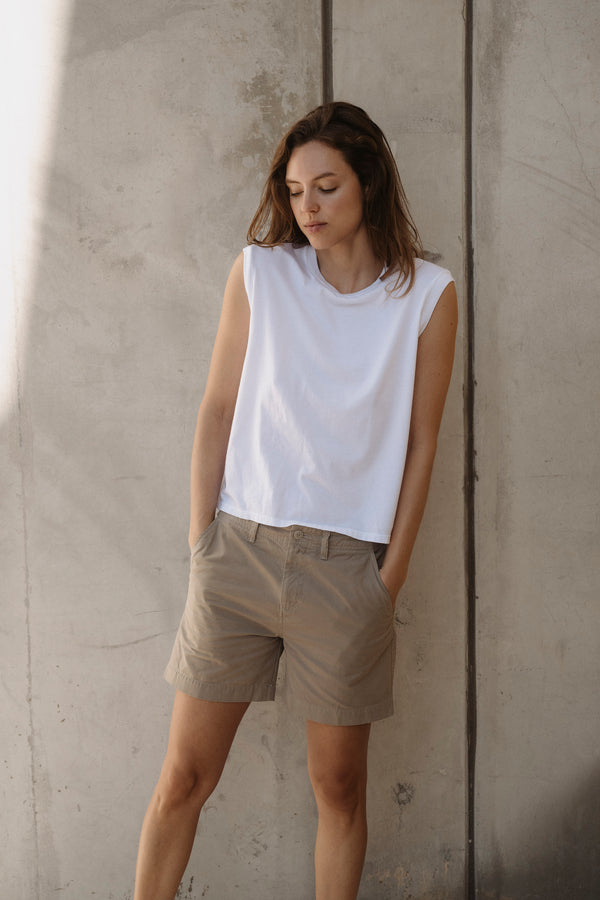 Save Khaki United Boyville Supima Muscle Tee Tea