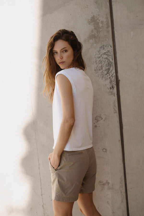 Save Khaki United Boyville Supima Muscle Tee White