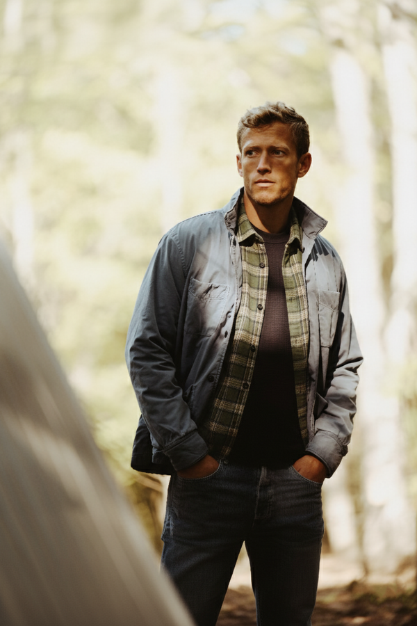 Save Khaki United Camp Shirt Jacket Navy