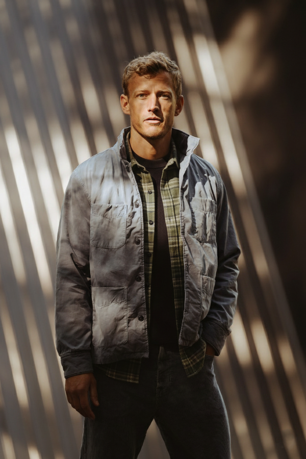 save khaki united Camp Shirt Jacket Union Blue