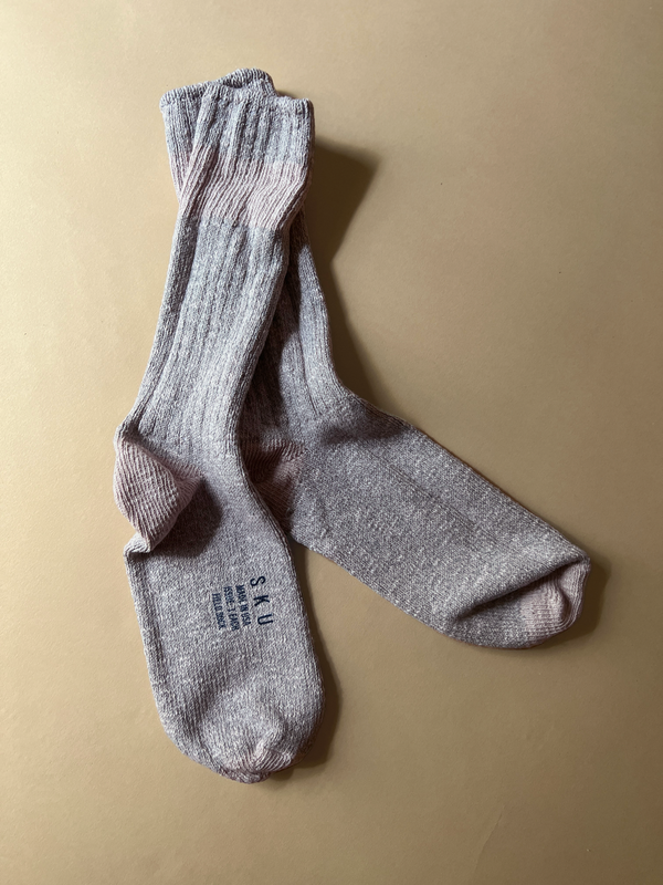 Save Khaki United Contrast Ragg Crew Socks Lt Grey