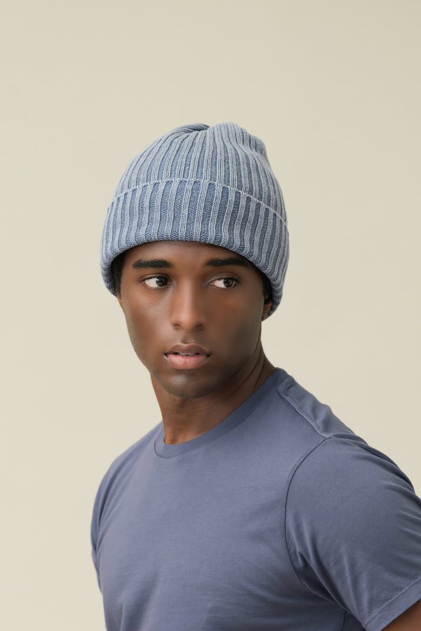 save khaki united Cotton Hemp Watch Cap Union Blue