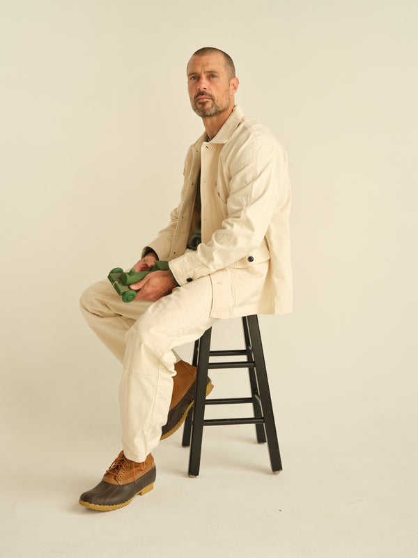 save khaki united Drill Chore Jacket Natural