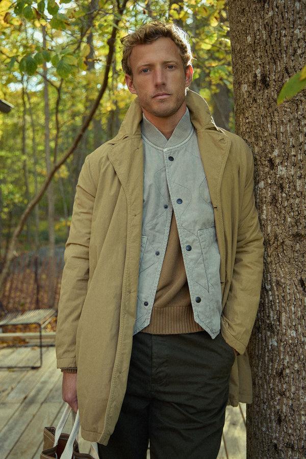 save khaki united Fleece Lined Trench Kraft