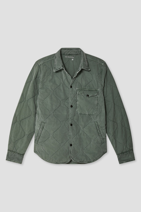 Save Khaki United Flight Quilted Shirt Jacket Bone