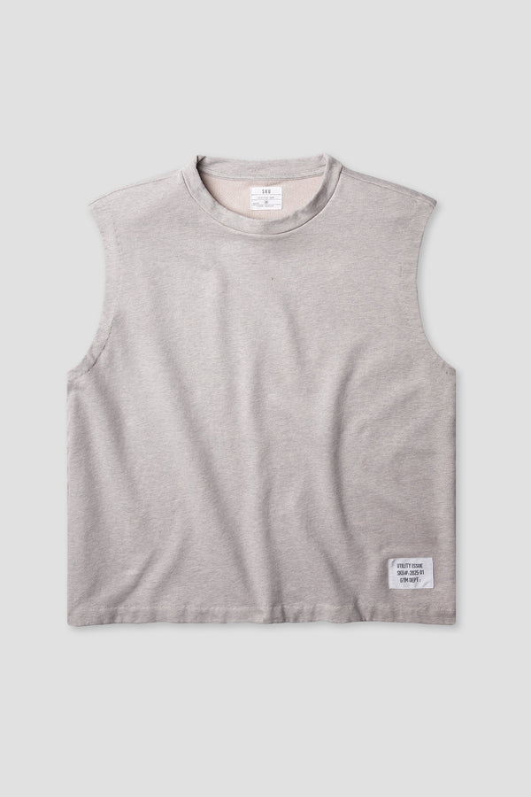 Save Khaki United Heather Muscle Tee Heather Grey