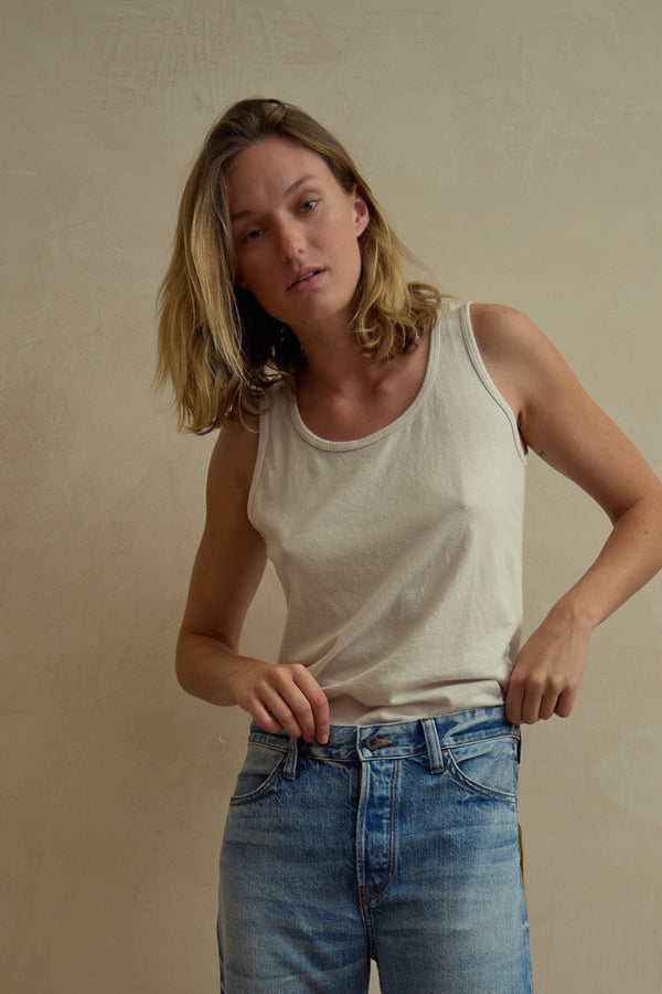 save khaki united Organic Cotton Hemp Tank Navy