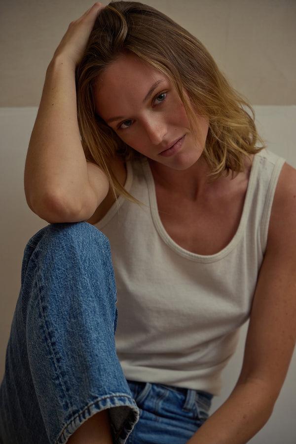 Save Khaki United Organic Cotton Hemp Tank Navy