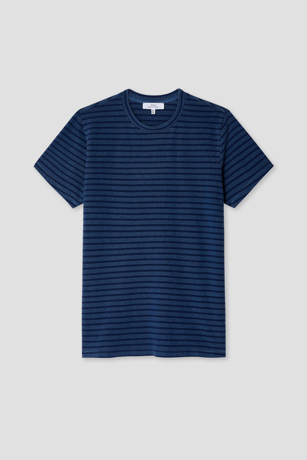 Save Khaki United Organic Hemp Stripe Crew Tee Tea