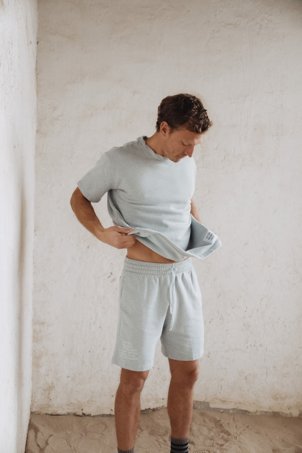 save khaki united Organic Terry Shorts Petal