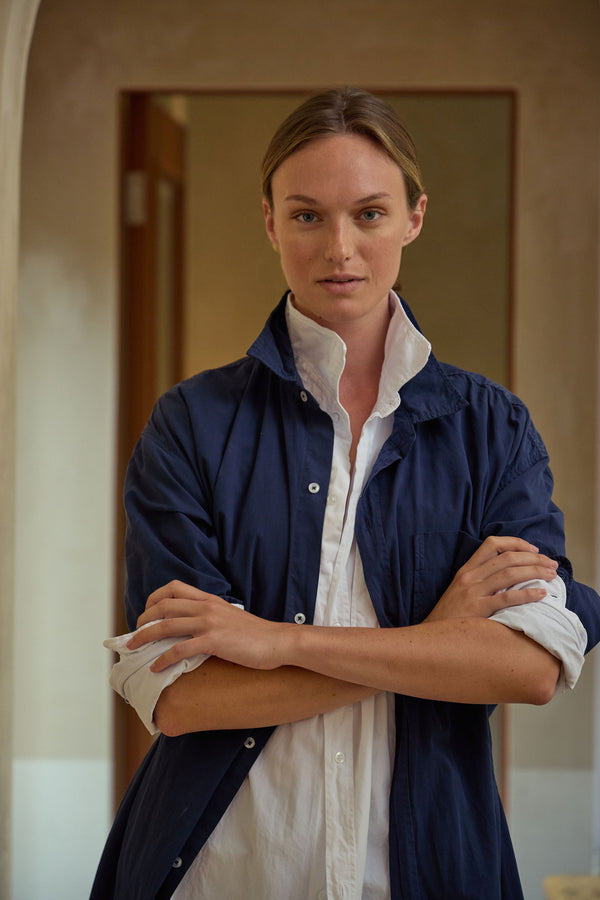 Save Khaki United Poplin Shirt Dress Navy