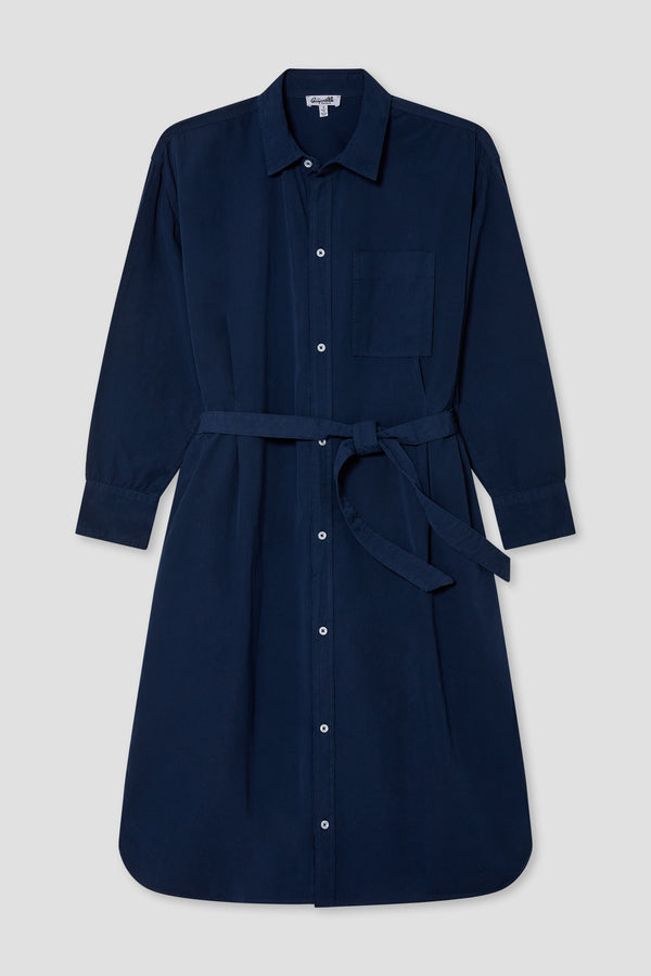 Save Khaki United Poplin Shirt Dress Navy