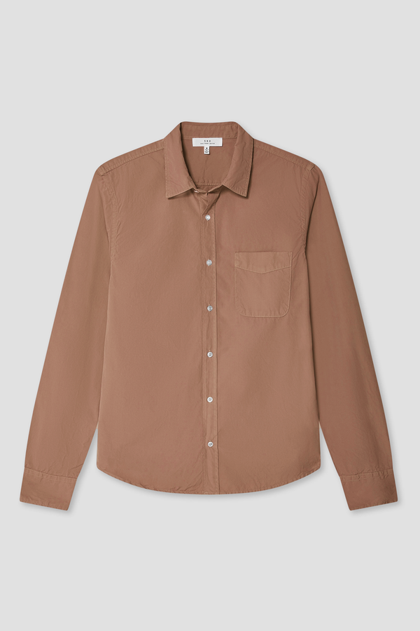 Save Khaki United Poplin Standard Shirt Smoke