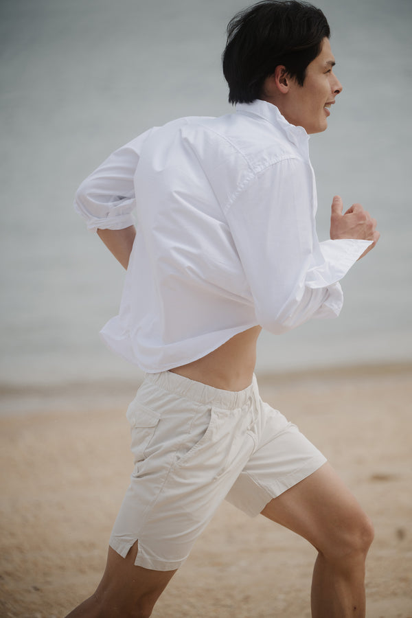 Save Khaki United Poplin Standard Shirt Smoke