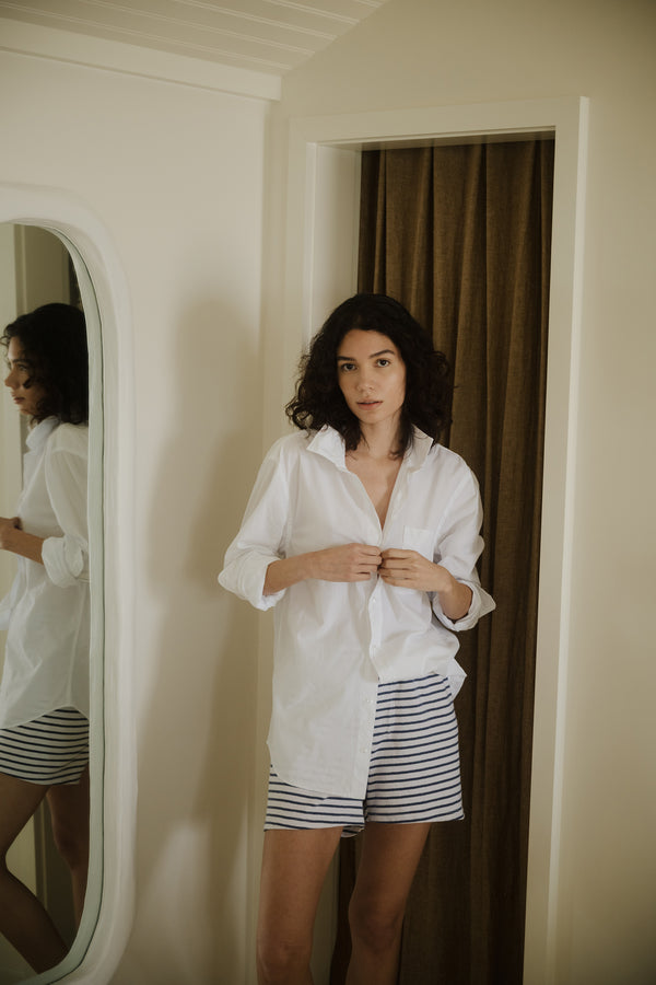 Save Khaki United Poplin Standard Shirt Smoke