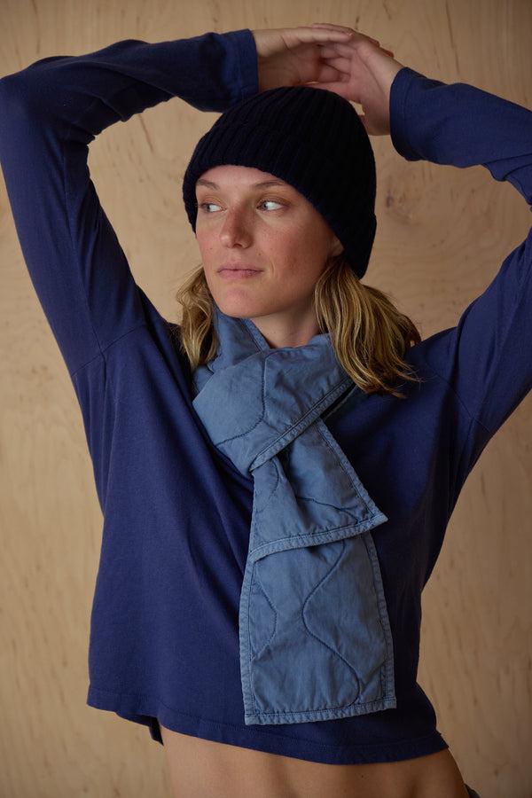 Save Khaki United Quilted Scarf Union Blue