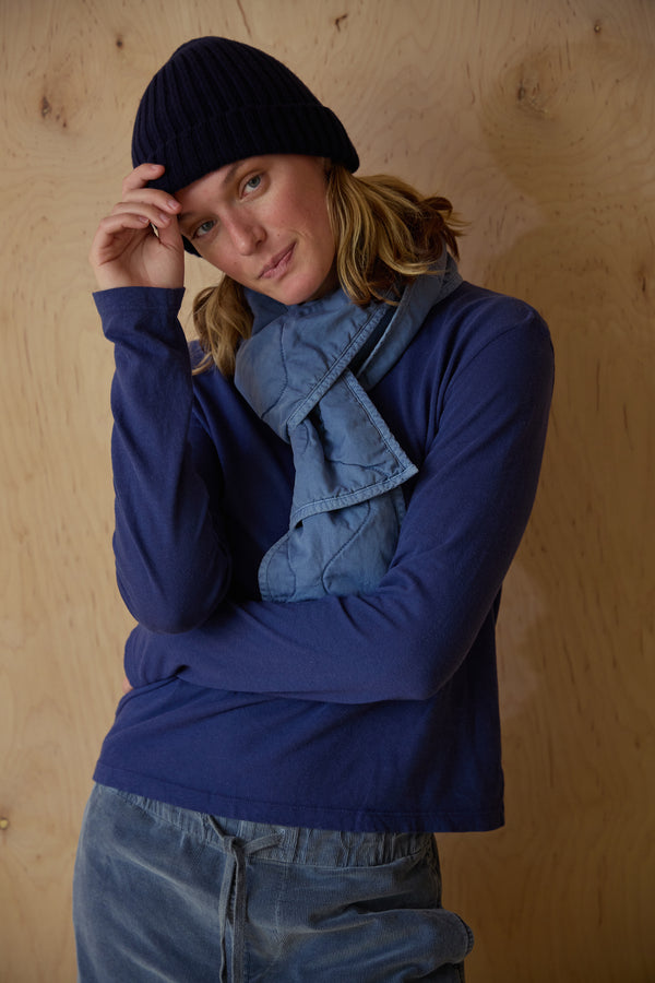 Save Khaki United Quilted Scarf Union Blue