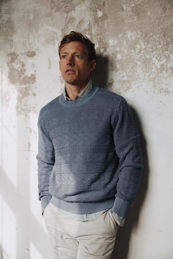 save khaki united Seafarer Sweater Union Blue