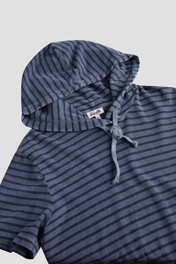 Save Khaki United SS Hemp Stripe Hoodie White